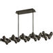 Stitch LED 42 inch Black Oxide Chandelier Ceiling Light, Linear & Oval