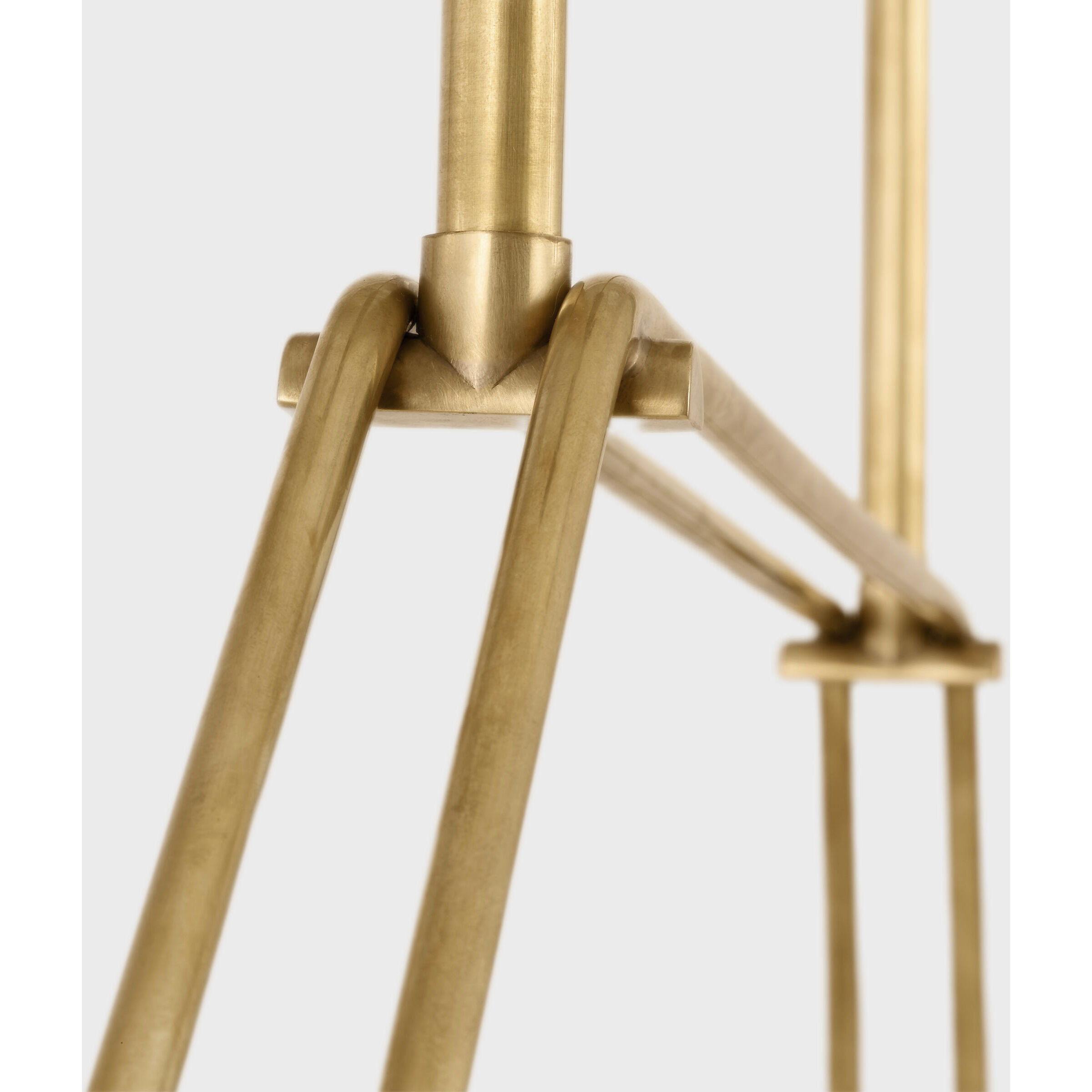 Kelly Wearstler Teline LED 54 inch Antique-Burnished Brass and Matte White Oval Linear Pendant Ceiling Light