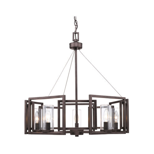 Marco 5 Light 25 inch Gunmetal Bronze Chandelier Ceiling Light