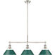 Orwell 3 Light 35.75 inch Pewter Linear Pendant Ceiling Light in Pine Green