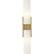 C&M by Chapman & Myers Fairfax 2 Light 4.17 inch Estate Brass Bath Vanity Wall Light in Standard