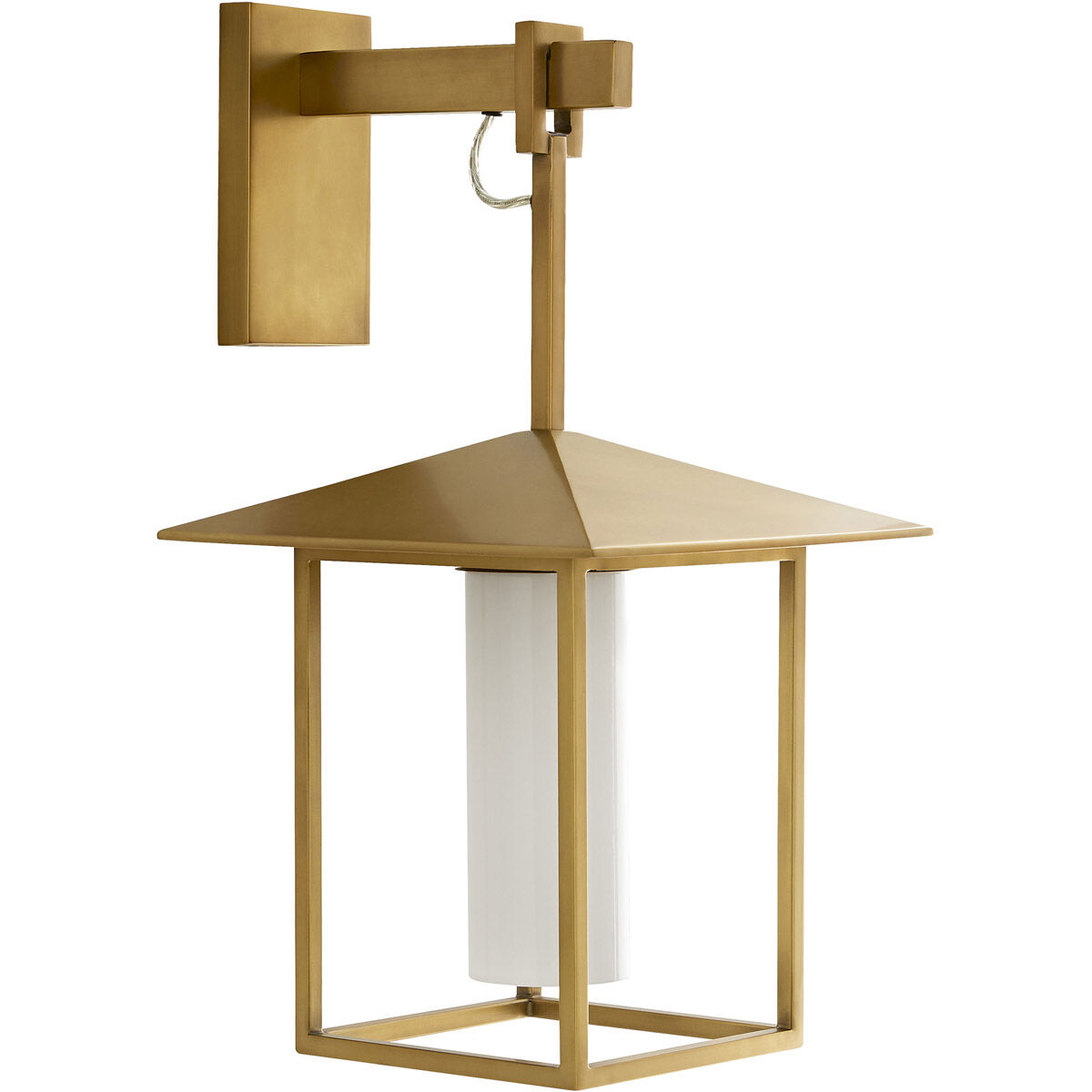 Temple Sconce Wall Light in Antique Brass