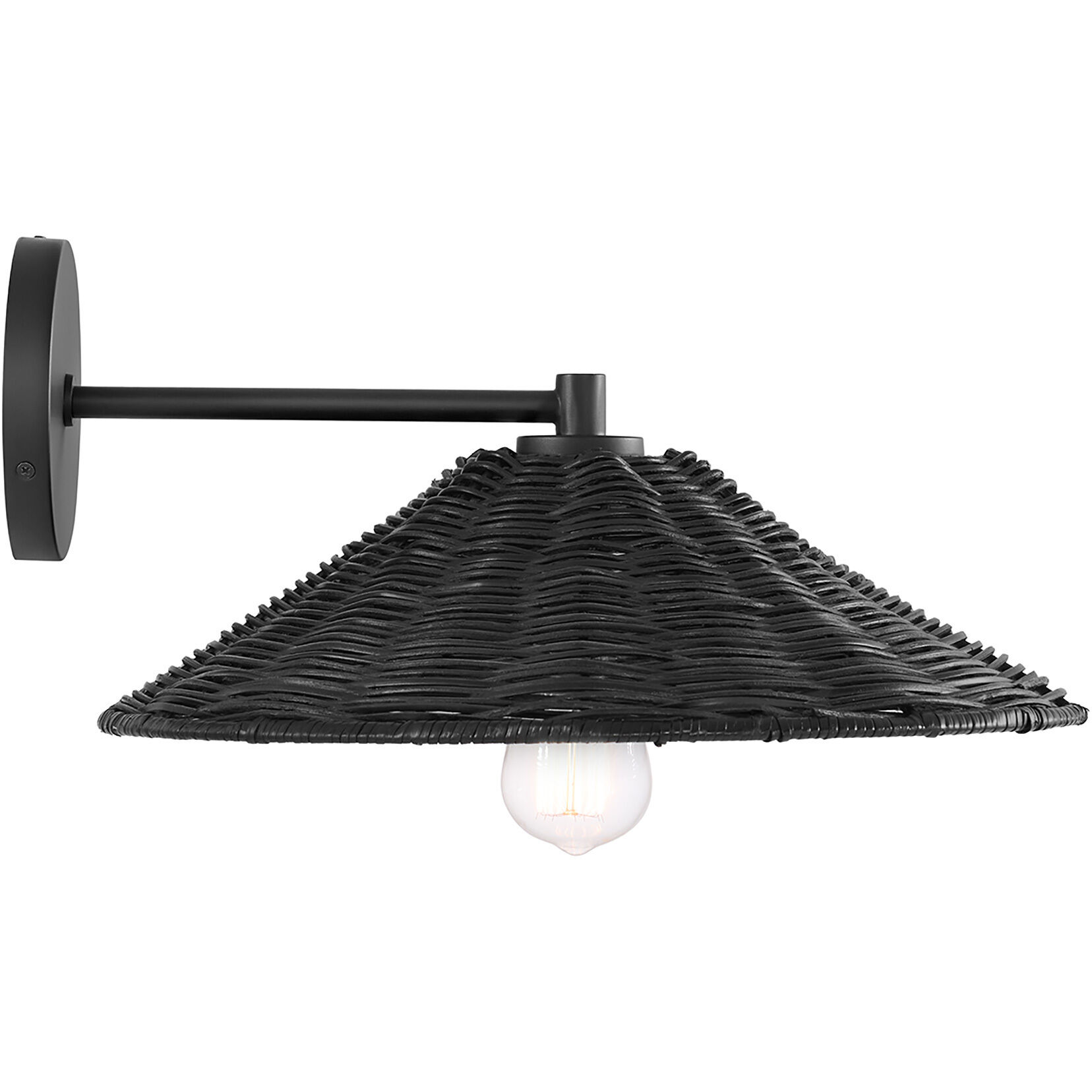 Bohemian 1 Light 15 inch Matte Black Wall Sconce Wall Light