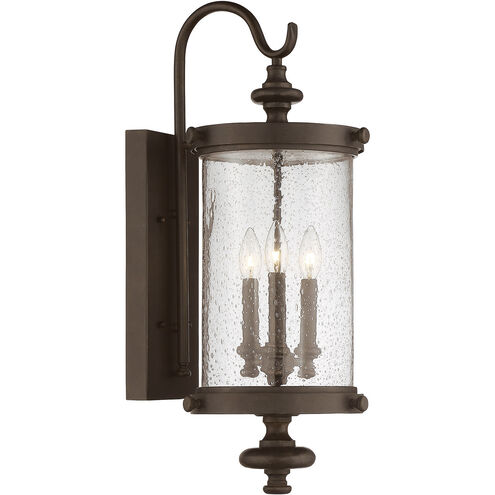 Palmer 3 Light 26 inch Walnut Patina Outdoor Wall Lantern