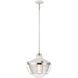 Seaway Passage 1 Light 14 inch White with Polished Chrome Pendant Ceiling Light