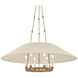 Archive 6 Light 38 inch Patina Brass Chandelier Ceiling Light