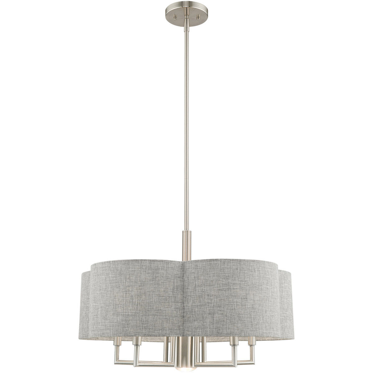 Kalmar 6 Light 24 inch Brushed Nickel Pendant Chandelier Ceiling Light