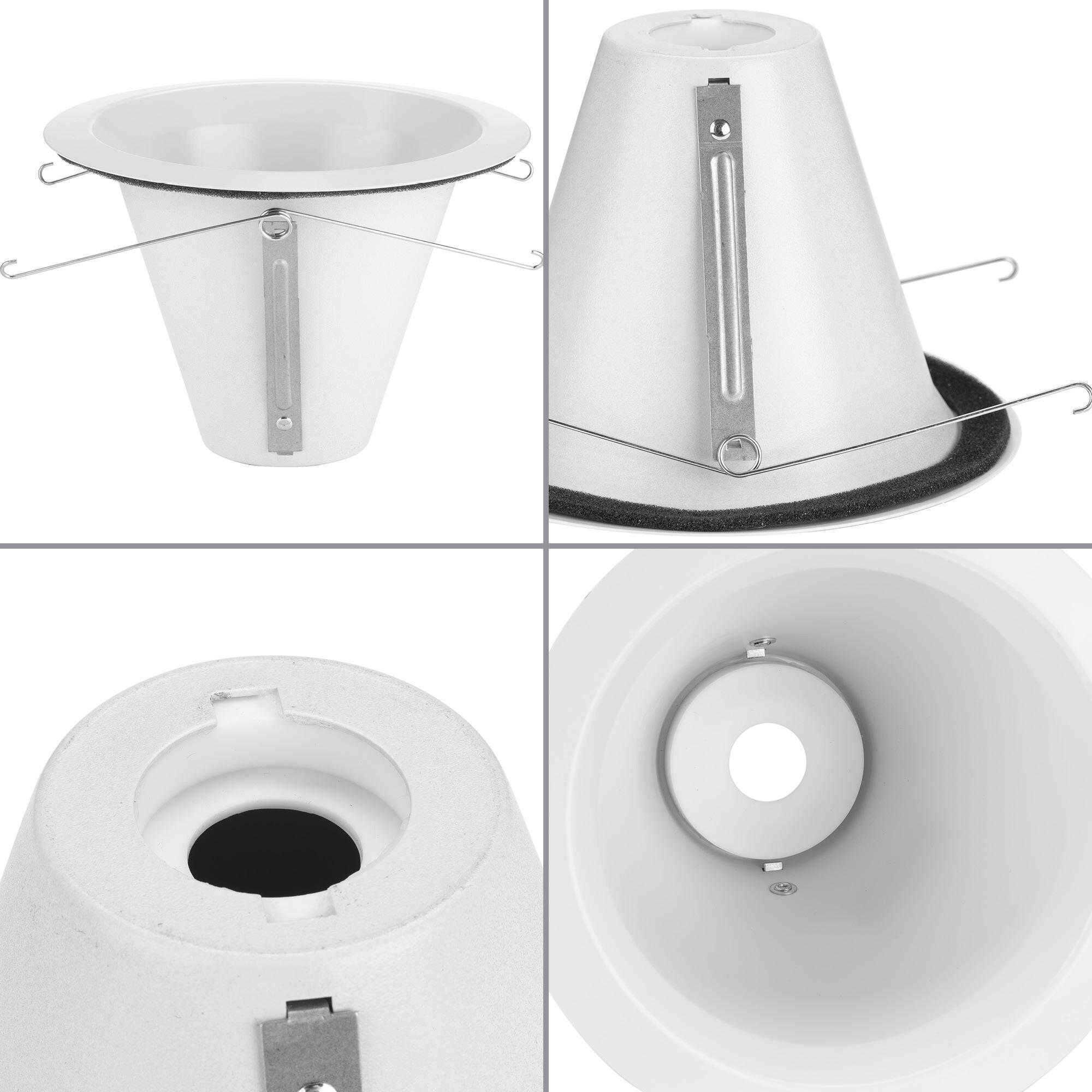 6in Recessed Trim PAR38 Satin White Open Shower Trim