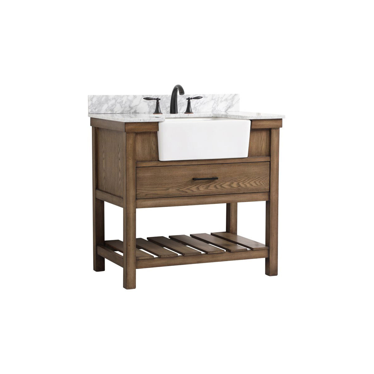 Clement 36 X 22 X 34 inch Driftwood Bathroom Vanity Cabinet
