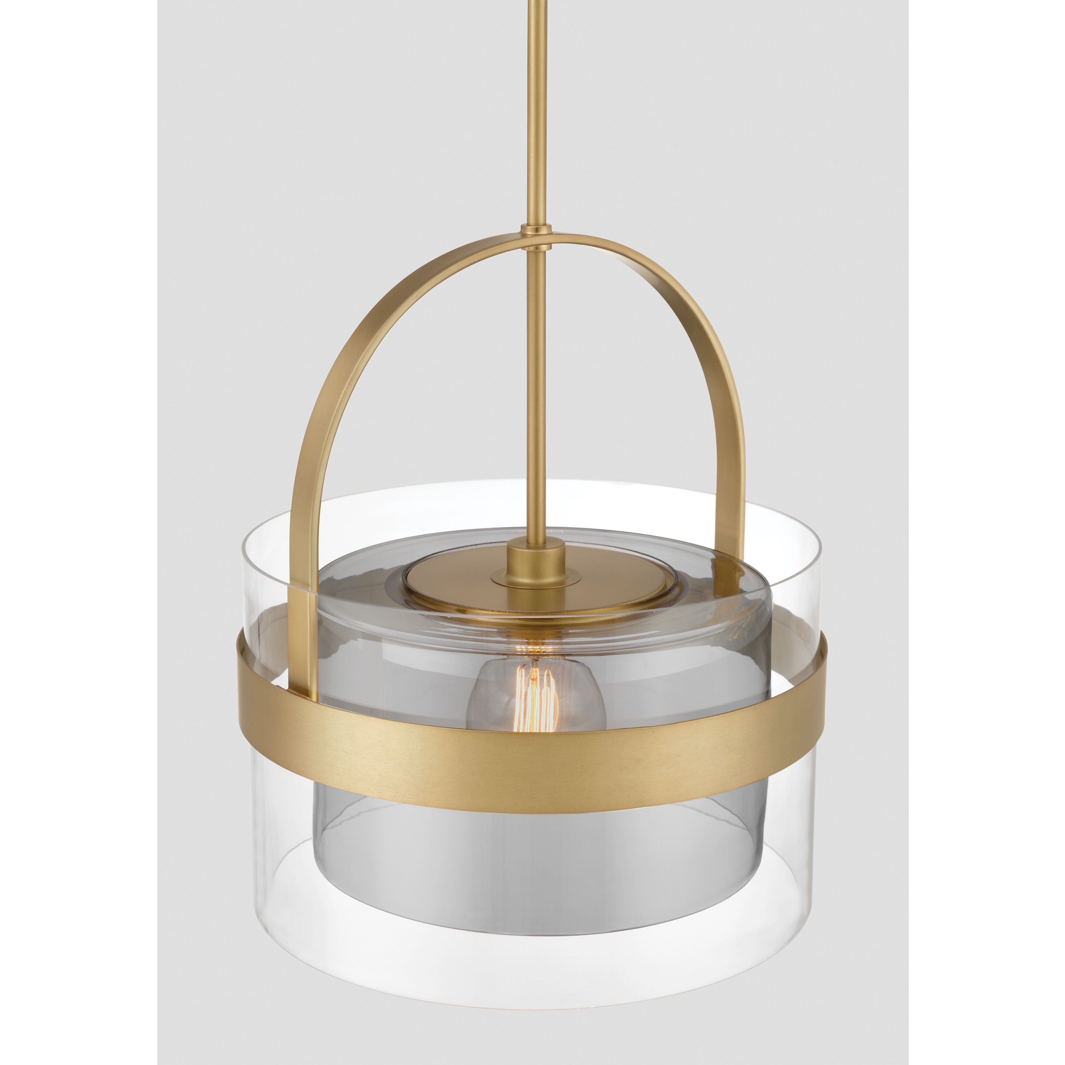 Ravik 1 Light 15.5 inch Legacy Brass Convertible Pendant/Semi-Flush Mount Ceiling Light