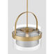 Ravik 1 Light 15.5 inch Legacy Brass Convertible Pendant/Semi-Flush Mount Ceiling Light