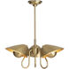 Keaton 3 Light 24.5 inch Natural Brass Pendant Ceiling Light