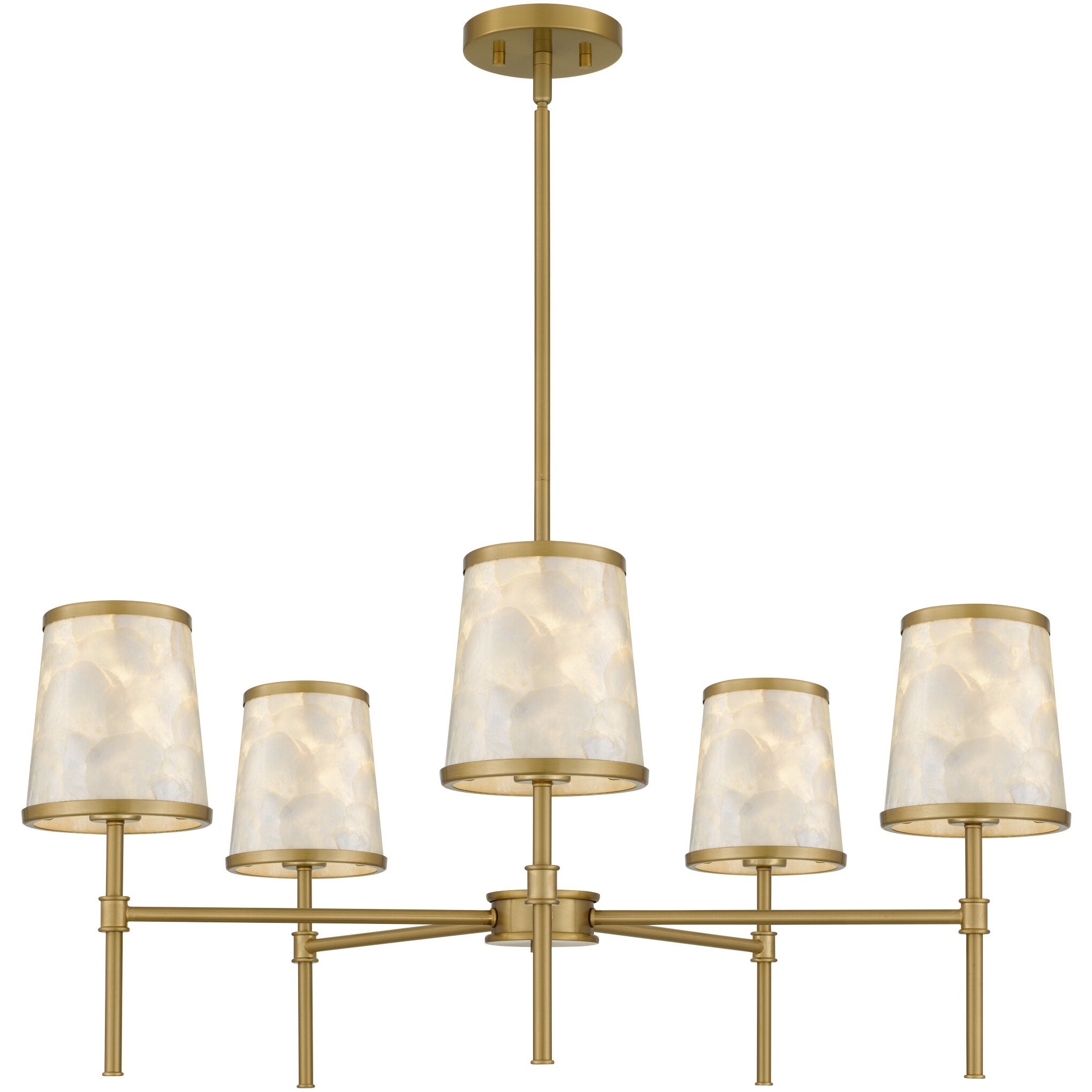 Windley 5 Light 32 inch Brushed Gold Chandelier Ceiling Light
