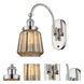 Franklin Restoration Chatham LED 7 inch Polished Nickel Sconce Wall Light in Mercury Glass