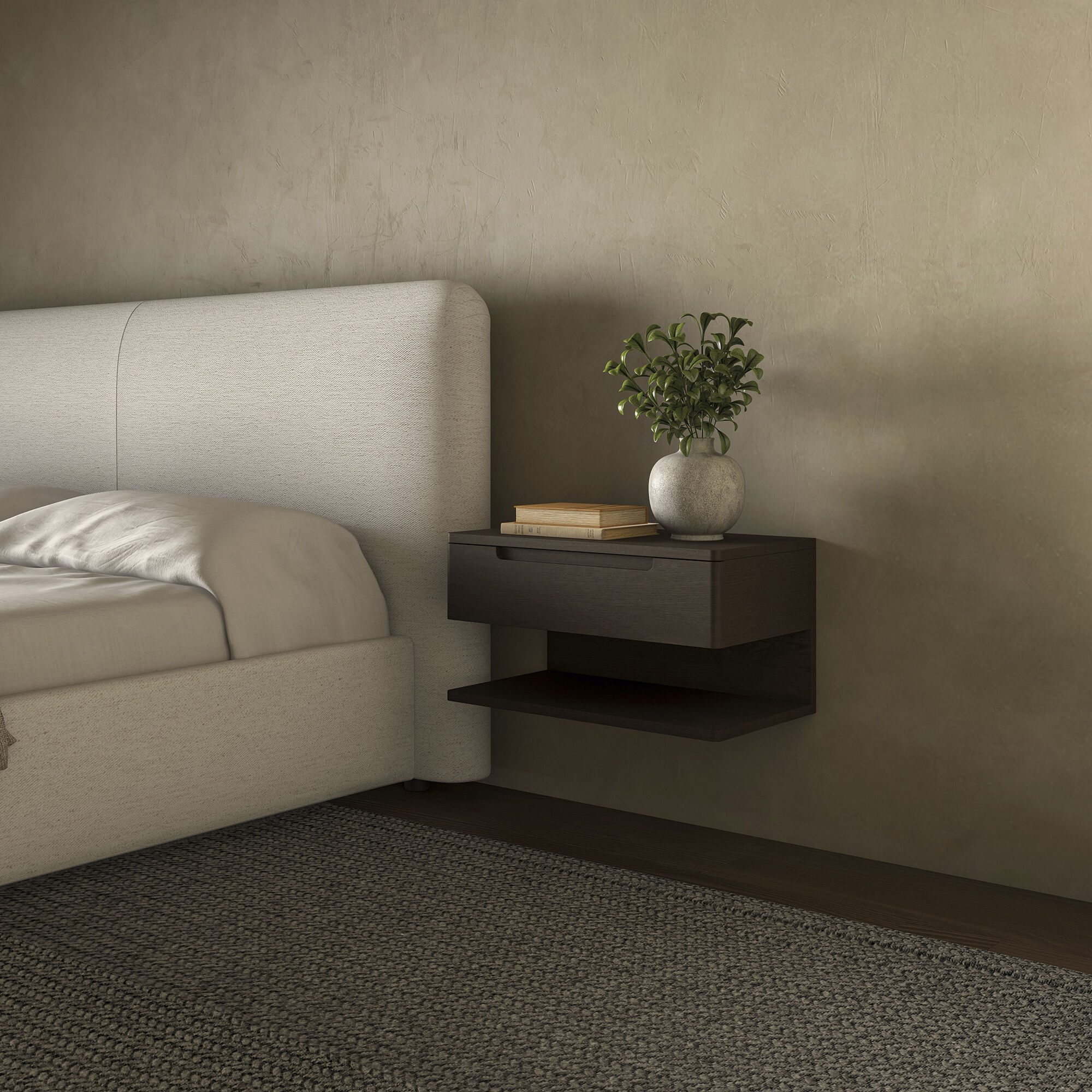 Jonah 24.02 X 12.01 inch Brown Floating Nightstand