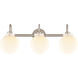 Olivia 3 Light 27.38 inch Satin Nickel Bath Vanity Light Wall Light