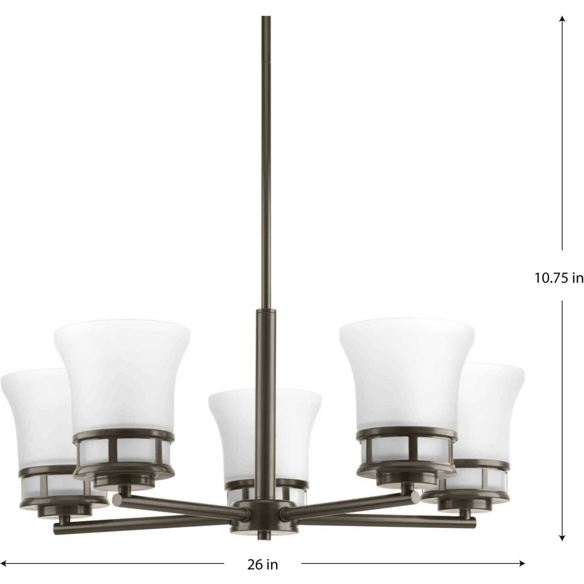 Cascadia 5 Light 26 inch Antique Bronze Chandelier Ceiling Light