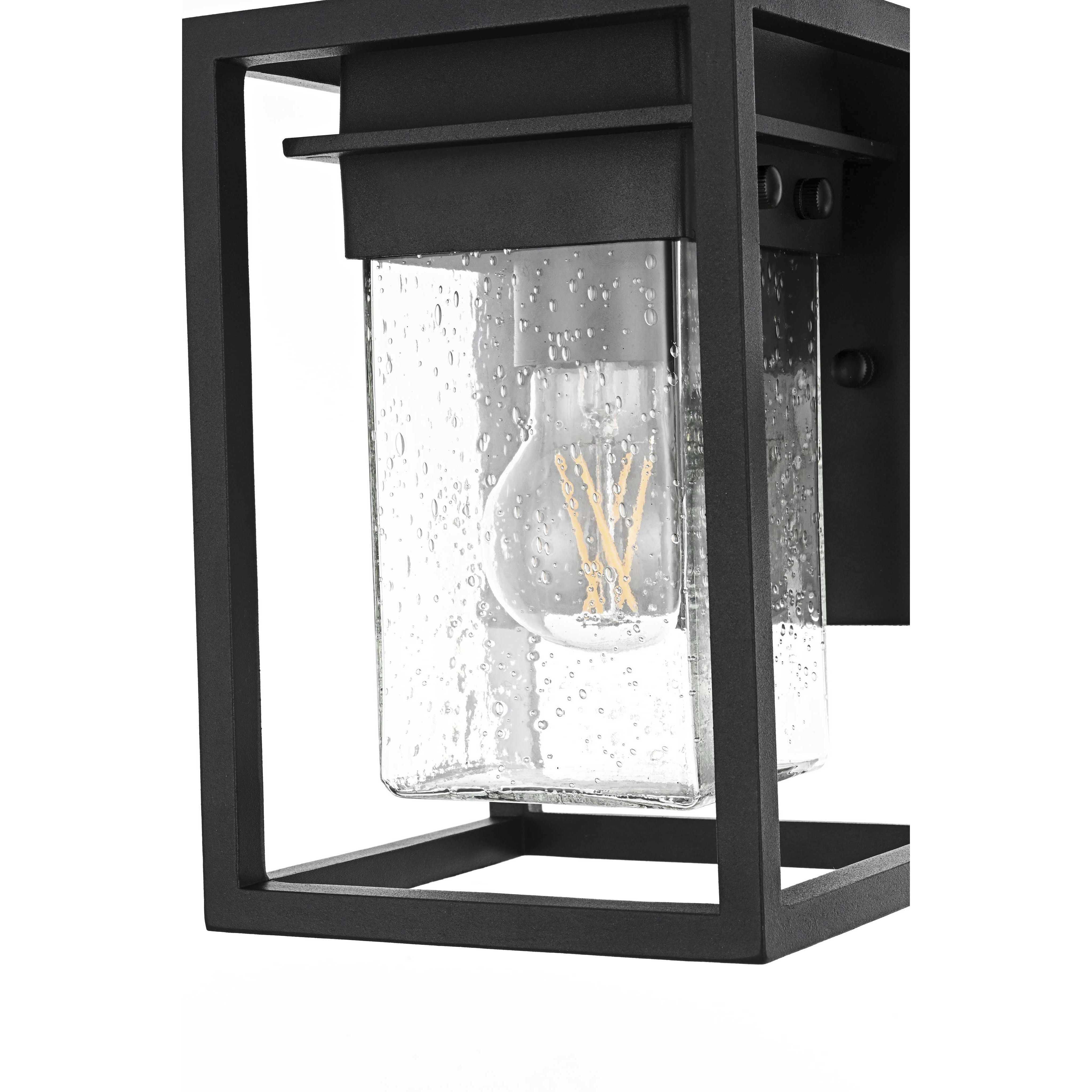 Morse 1 Light 9 inch Black Outdoor Wall Sconce