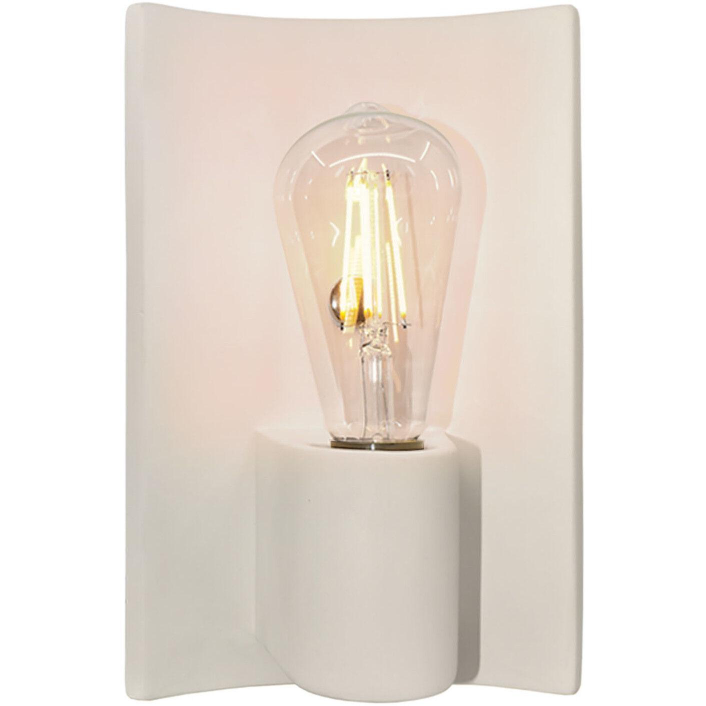 Ambiance Collection 1 Light 7 inch Matte White with Brushed Nickel Wall Sconce Wall Light