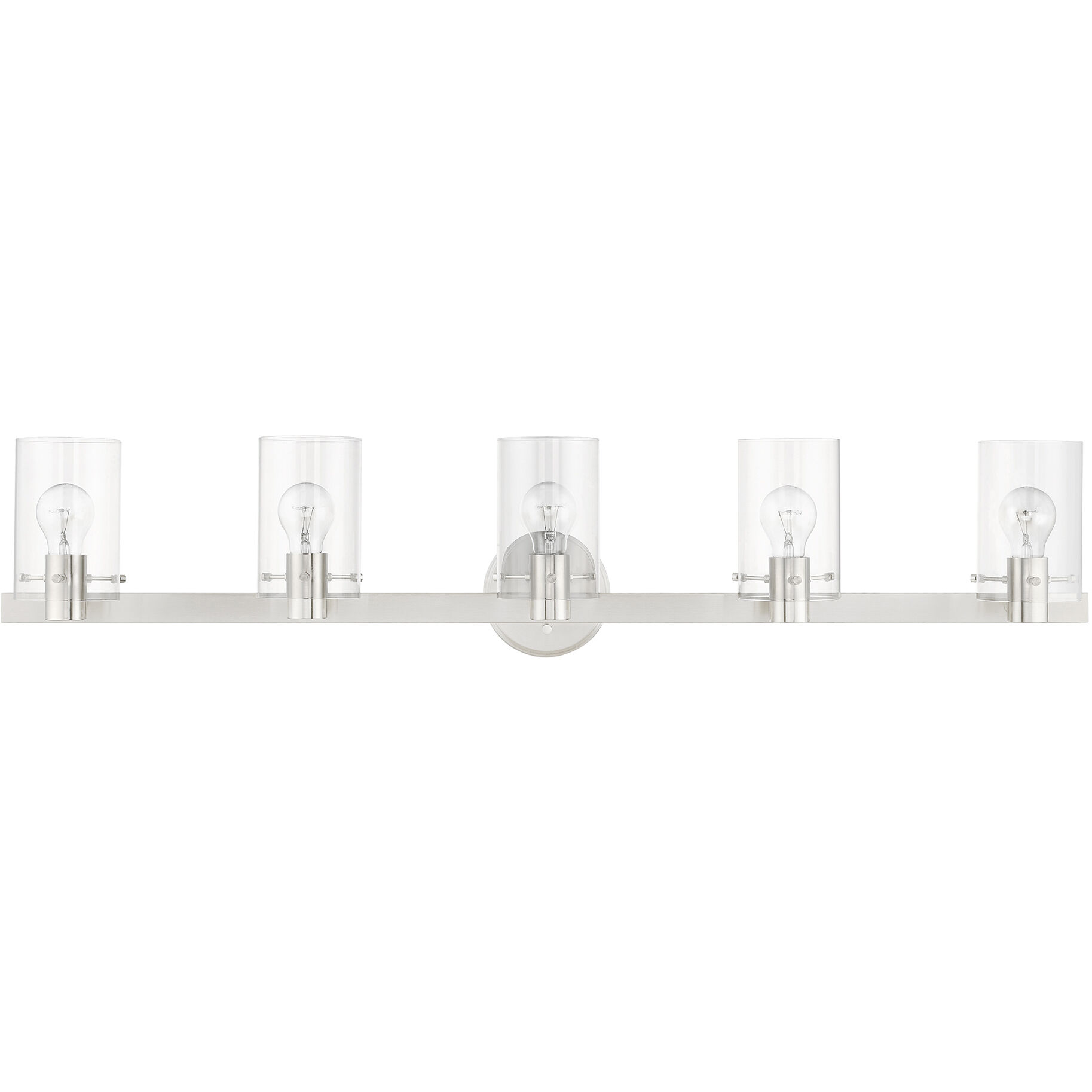 Munich 5 Light 42 inch Brushed Nickel Vanity Sconce Wall Light