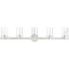 Munich 5 Light 42 inch Brushed Nickel Vanity Sconce Wall Light