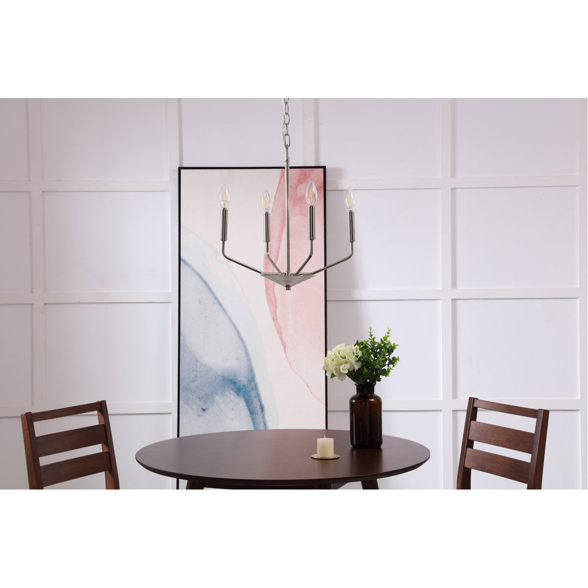 Enzo 4 Light 18 inch Chrome Pendant Ceiling Light