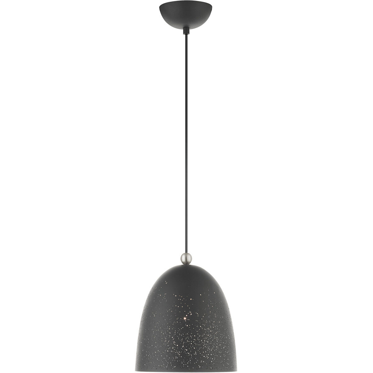 Arlington 1 Light 10 inch Scandinavian Gray with Brushed Nickel Accents Pendant Ceiling Light