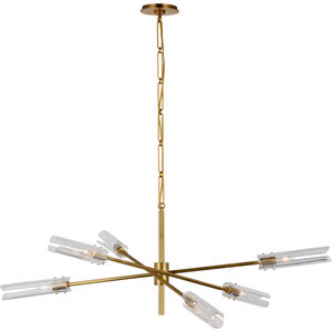 AERIN Casoria LED 45.75 inch Hand-Rubbed Antique Brass Radial Chandelier Ceiling Light, XL