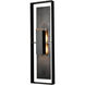 Shadow Box 2 Light 34 inch Coastal Black Outdoor Sconce, Tall