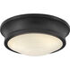 Ellis 3 Light 14 inch Black Flush Mount Ceiling Light