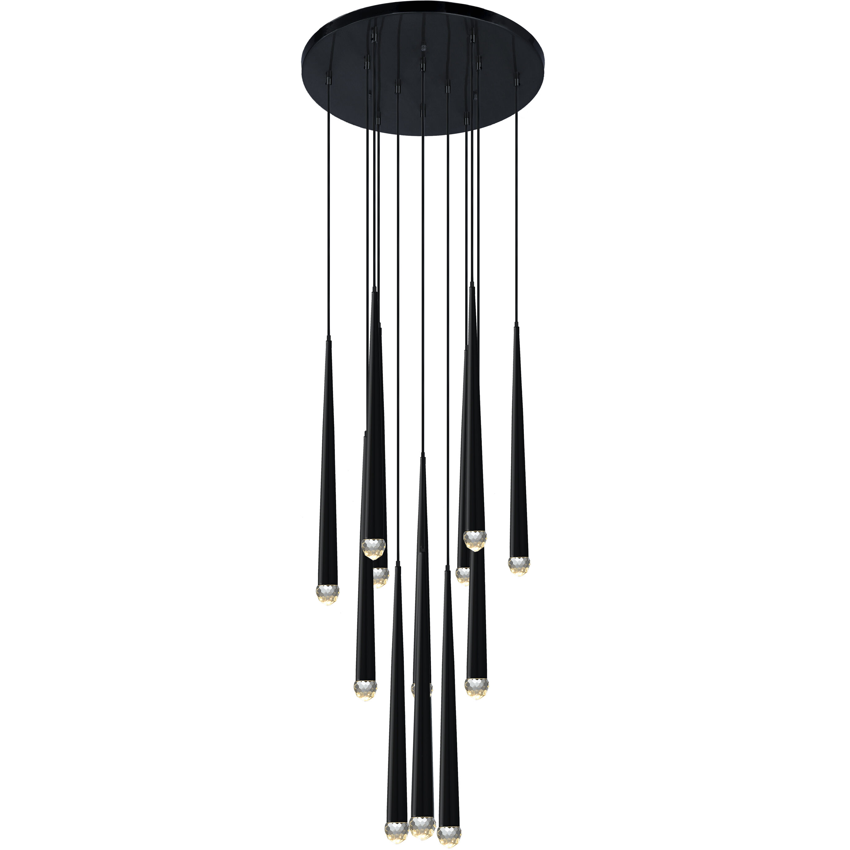 Renaie LED 23.63 inch Matte Black Pendant Ceiling Light