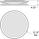 Lucia LED 13.75 inch Satin and White Flush Mount Ceiling Light
