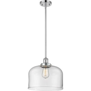 Ballston X-Large Bell 1 Light 8 inch Polished Chrome Pendant Ceiling Light in Clear Glass, Ballston
