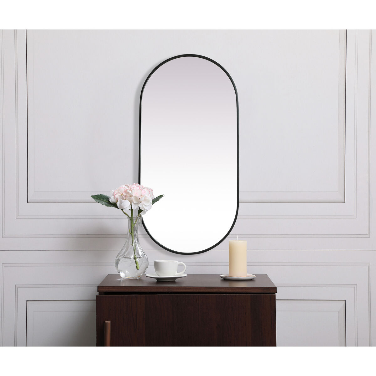 Asha 48 X 24 inch Black Mirror in 24 x 48