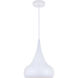 Circa 1 Light 11.5 inch White Pendant Ceiling Light