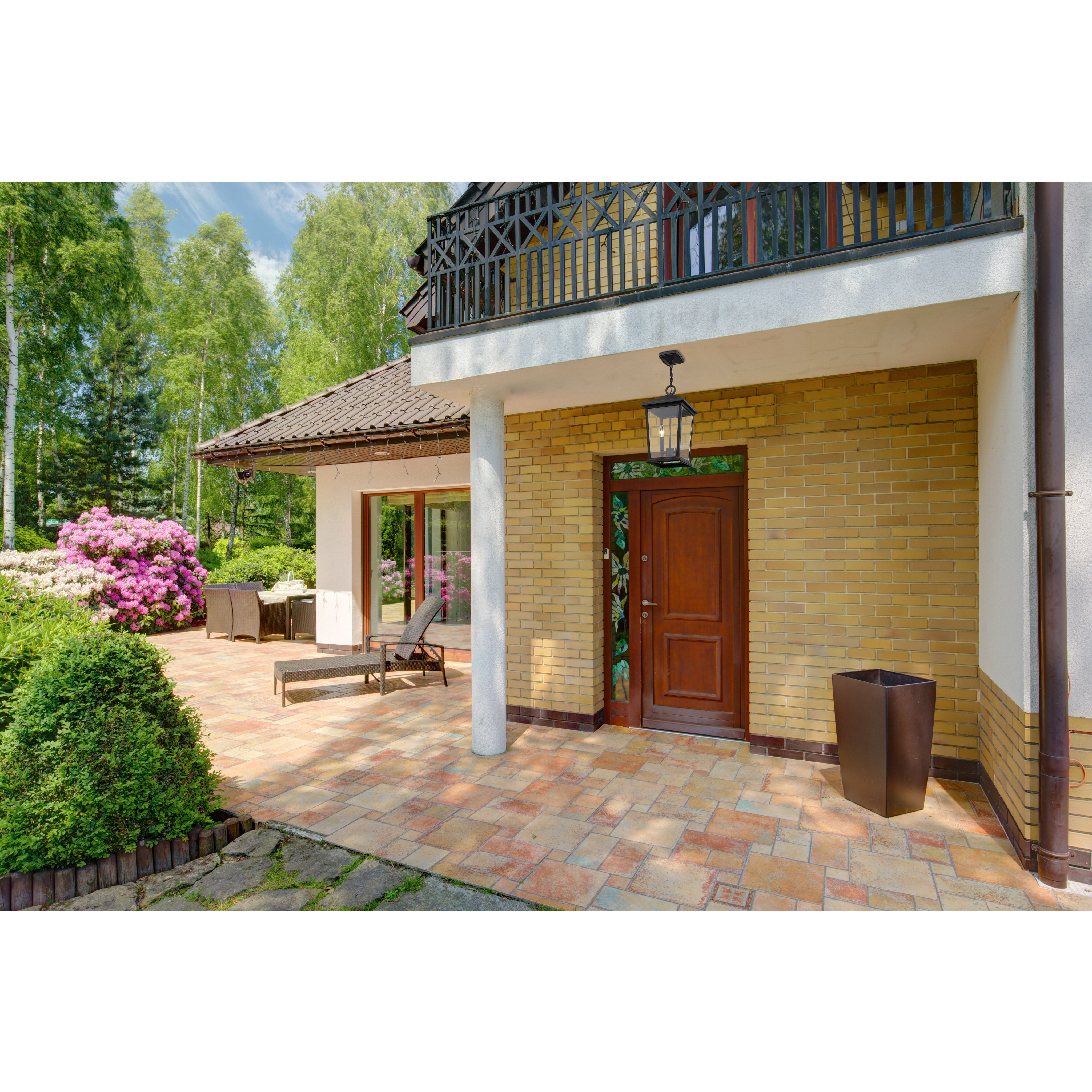 Beacon 2 Light 9.5 inch Oil Rubbed Bronze Outdoor Chain Mount Ceiling Fixture