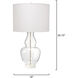 Poised 30.75 inch 150 watt Clear Glass Table Lamp Portable Light, Inline