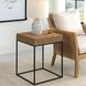 Laramie 24 X 18 inch Natural Braided Rope and Matte Black Accent Table