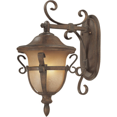 Tudor 3 Light 22 inch Walnut Outdoor Wall Sconce