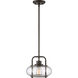 Trilogy 1 Light 10 inch Old Bronze Mini Pendant Ceiling Light