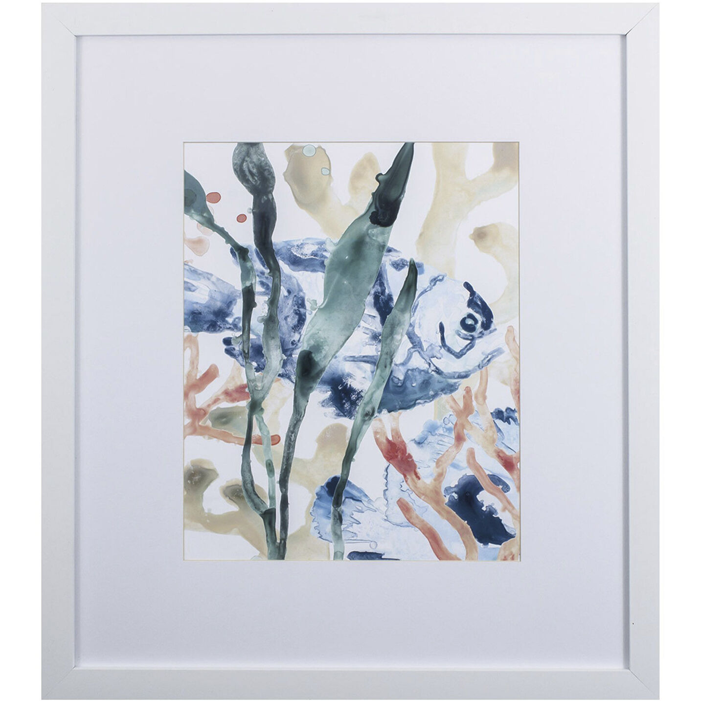 In the Kelp Blue and Green and Red Framed Art, Propac