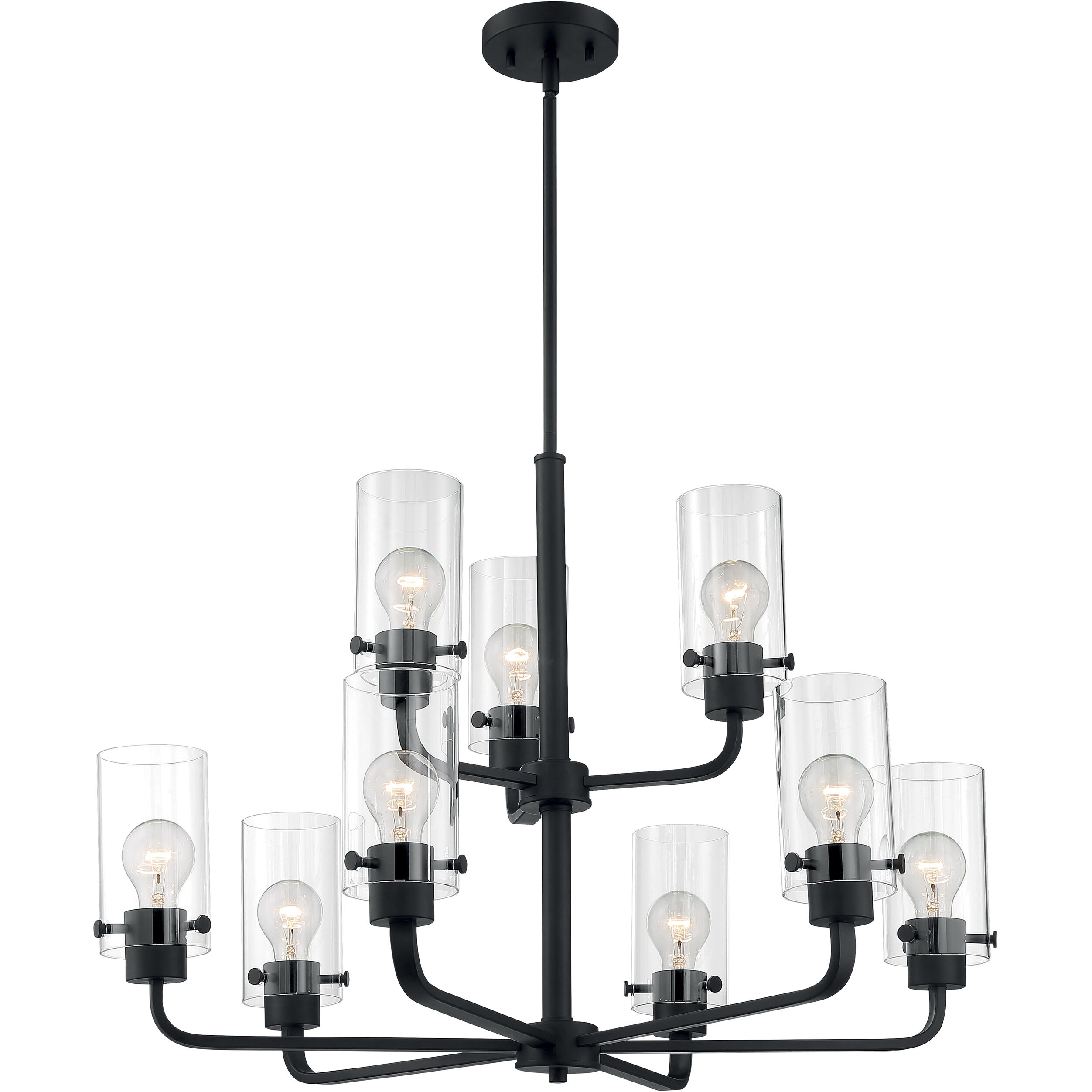 Sommerset 9 Light 30 inch Matte Black Chandelier Ceiling Light