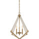 View Point 3 Light 19 inch Weathered Brass Foyer Chandelier Ceiling Light