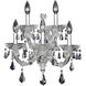 Brahms 5 Light 17 inch Chrome Wall Sconce Wall Light in Firenze Clear