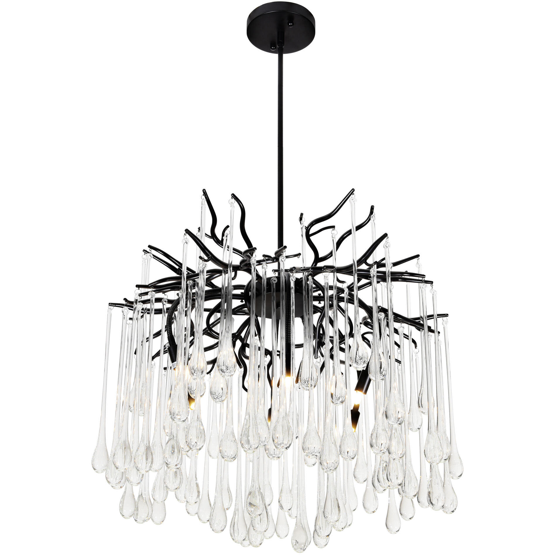 Anita 6 Light 26 inch Black Down Chandelier Ceiling Light