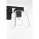 Merrick 2 Light 14 inch Black Bath Sconce Wall Light