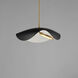 Carmen LED 16.5 inch Black and Gold Single Pendant Ceiling Light in Black/Gold