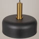 Orsa LED 11.5 inch Black and Brushed Brass Pendant Ceiling Light