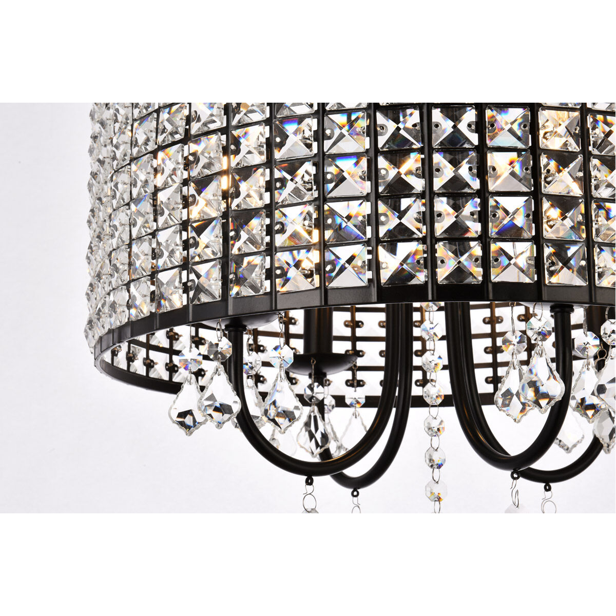 Elise 4 Light 17 inch Black Flush Mount Ceiling Light