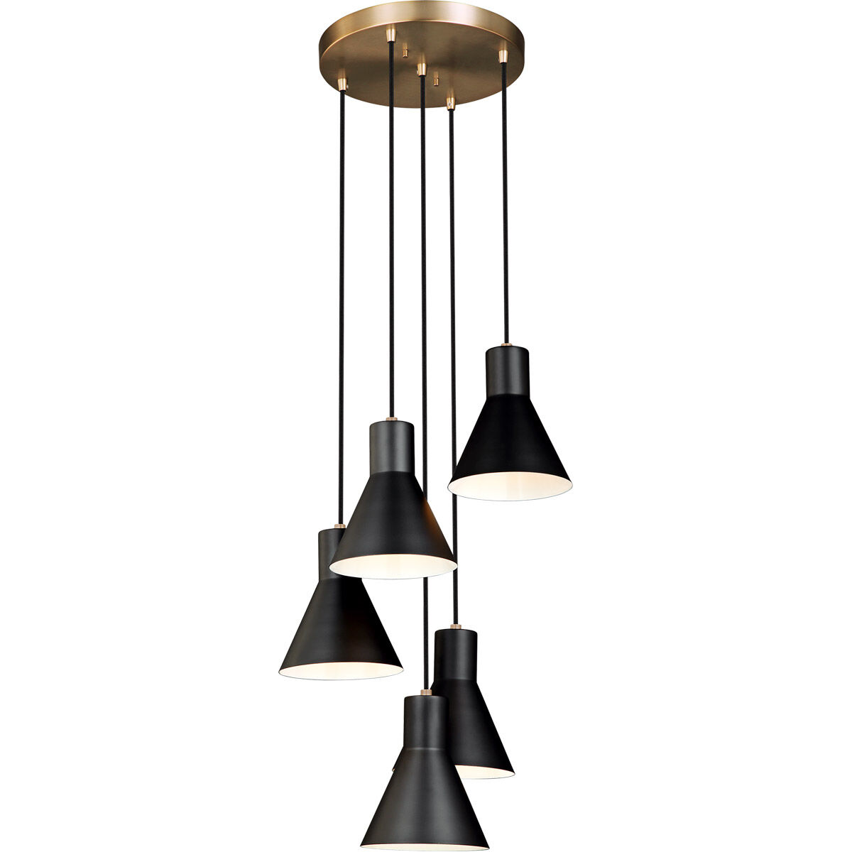 Towner 5 Light 17.25 inch Satin Brass Pendant Ceiling Light